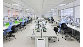 Assemblage des dispositifs médicaux implantables dans des conditions strictes de salle blanche. (Source :MPS Micro Precision Systems AG)