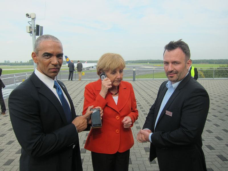 Timo White, LG mit Barack Obama und Angela Merkel                                (Bild: Vogel IT-Medien GmbH)