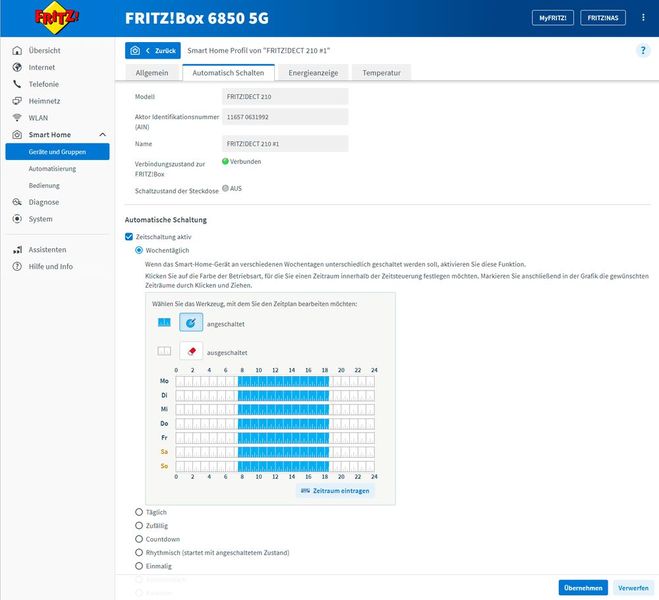 Smart Home-/IoT-Geräte lassen sich mit der Fritzbox auch automatisch steuern. Hier stehen viele, flexible Möglichkeiten zur Verfügung. (Bild: Joos - AVM)