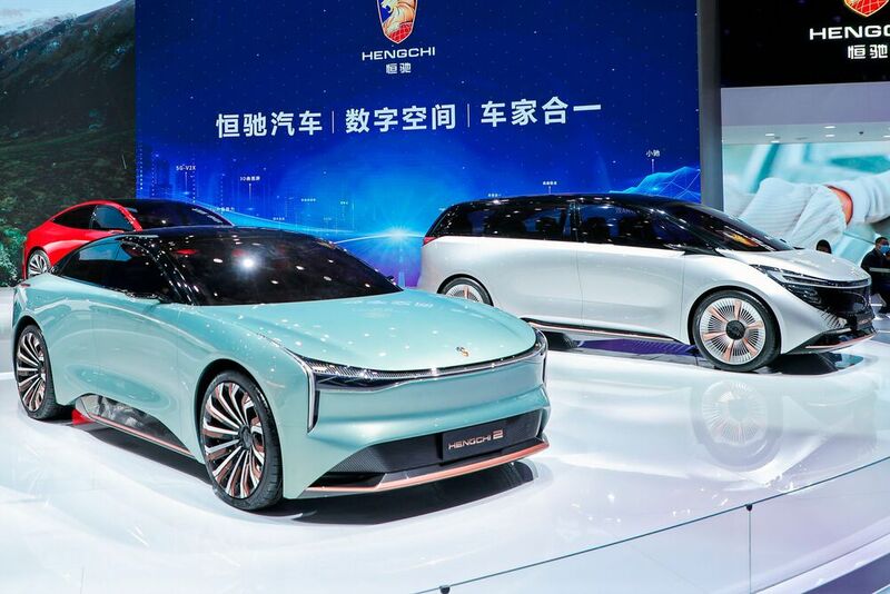 Die Auto Shanghai 2021: kein Schauspiel neuer Fahrzeuge – eher eine Show der Trends der Branche. Im Bild: Fahrzeuge des Herstellers Hengchi.