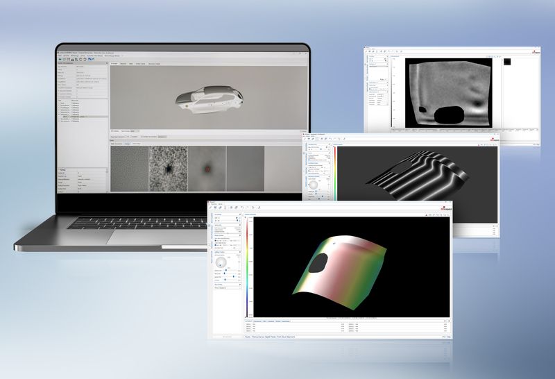 Die leistungsstarke Softwareplattform umfasst die Generierung eines Digitalen Masters aus Datensätzen fehlerfreier Referenzteile sowie weitere Analysewerkzeuge wie der Digitale Abziehstein und der Digitale Lichttunnel für die Einzelteil-Analyse. (Bild: Micro-Epsilon Messtechnik GmbH & Co. KG)
