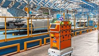 Die Automobil-Industrie ist beim Automatisieren bekanntlich voraus. Bei Ford in Valencia zählen inzwischen FTS zu den Taktgebern der Produktion. (Mobile Industrial Robots)