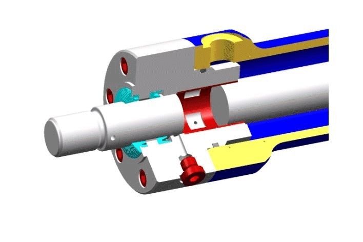 Servobear-Qualität mit hydrostatischer gelagerter Kolbenstangenführung für geringste Reibung. Die zulässige Kolbengeschwindigkeit beträgt maximal 4 m/s. (Archiv: Vogel Business Media)