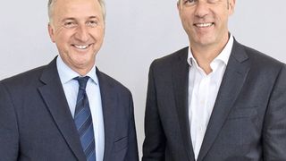 Paul Häpp (links), Vertriebsleiter Gewerbekundengeschäft, und Christian Barthels, Vertriebsdirektor Regionenvertrieb der BDK, wollen die Händler im Gewerbekundengeschäft stärker unterstützen. (Bild: BDK)