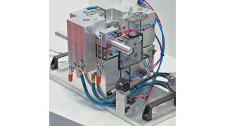 Als Komplettanbieter für die PUR-Verarbeitung stelle sich das Unternehmen Frimo stets wieder neuen Herausforderungen – auch wenn es um ganz spezielle Anwendungsbereiche gehe. Ein aktuelles Beispiel dafür ist das Kabelumschäumen, wie es heißt. Frimos neuartiger „Linsen-Verschluss“ soll diesen Prozess jetzt deutlich produktiver machen. (Frimo)