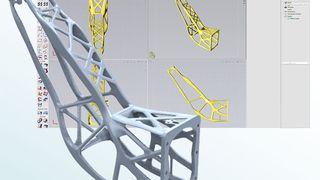 Für die Neuentwicklung und die Optimierung einer Antennenhalterung verwendete RUAG Space Altairs Optimierungssoftware OptiStruct, mit der eine belastungsgerechte Materialverteilung sichergestellt werden konnte. Das Bauteil wurde anschließend im 3D-Druckverfahren hergestellt. (Bild: Altair)