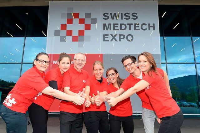 Das Team der Messe Luzern ist mit dem Verlauf der 1. Swiss Medtech Expo zufrieden. (Bild: Messe Luzern)
