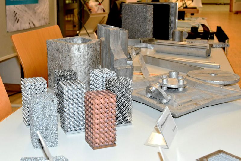 Leichtbau-Strukturen zeigte u.a. das Fraunhofer IWU auf der Fachausstellung. (Bild: Hochschule Landshut)