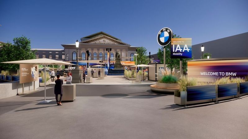 Die BMW Group präsentiert ihre Neuheiten bei der IAA Mobility 2025 auf dem Open Space auf dem Max-Joseph-Platz vor der Münchner Oper. (Bild:  BMW Group)