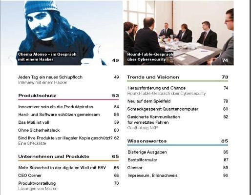 EBV-TQ-Magazin Cyber-Sicherheit :Auszüge aus dem Heftinhalt (Bild: EBV)