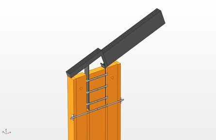 Modell der für die Berechnungen verwendeten Geometrie des Greenscreen. (Bild: TL-Engineering)