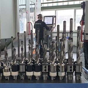 The large tool package from Mapal for Mangner contained a total of 110 TTD replaceable head drills in the diameter range from 12 to 45 millimeters with lengths of up to 12xD.(Image: Mapal)