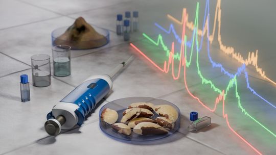 Mit spektroskopischen Methoden, wie der Laserfluoreszenzspektroskopie, lässt sich die chemische Bindungsform von Metallionen an verschiedene anorganische und organische Substanzen aus den Paranüssen und den Verdauungssäften des Körpers bestimmen.(Bild:  B. Schröder/HZDR)