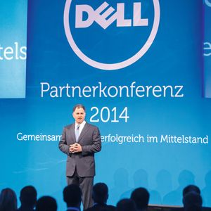 Michael Dell himself hielt die Keynote.