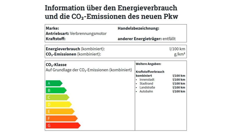 Pkw-Label (Muster)(Bild:  DENA)