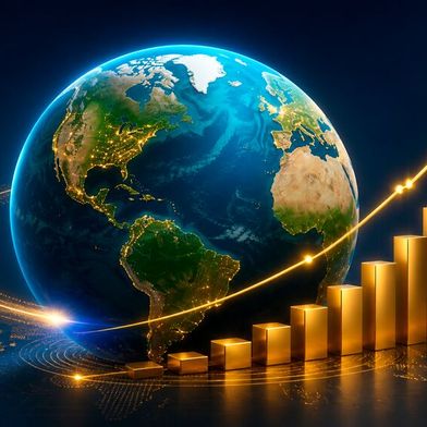 Der Internationale Währungsfonds (IWF) revidiert einige seiner früheren Prognosen für das Wirtschaftswachstum in der Welt ins Positive. Deutschland etwa, wird 2026 stärker zulegen als zuvor geglaubt. Der IWF hat sich aber auch angeschaut, wie es im Rest der Welt so zugeht ... (Bild: KI-generiert)