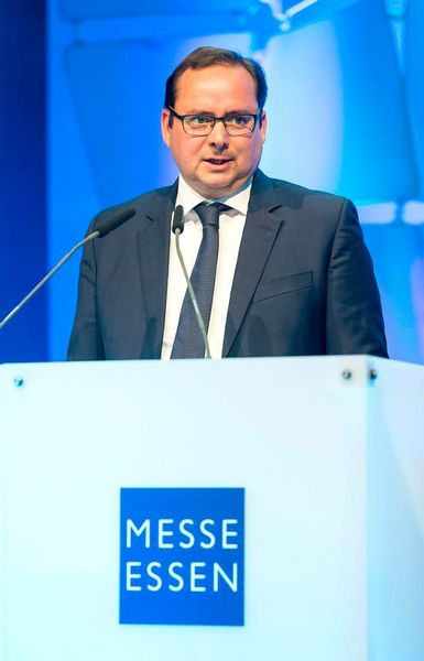 Impressionen von der Eröffnungsfeier der Schweissen und Schneiden. Thomas Kufen, Oberbürgermeister der Stadt Essen. (Rainer Schimm)