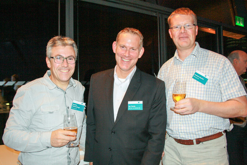 Stephan Simmendinger (Swisscom), Jan Franke (C4B) und Andreas Raschle (Swisscom) (Bild: C4B)