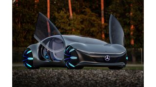 Das friedliche Miteinander von Auto und Umwelt will Mercedes mit dem „Vision AVTR“ demonstrieren. (Bild: Daimler)