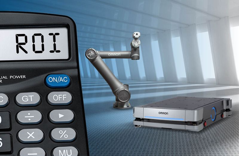 Der Return-on-Investment (ROI)-Rechner von Omron soll Unternehmen beantworten, ob sich die Anschaffung eines kollaborativen oder mobilen Roboters lohnt.