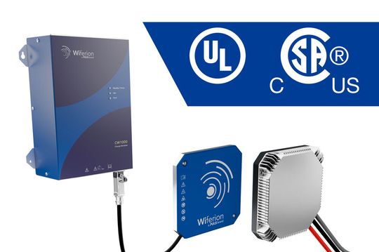 Die induktiven Ladegeräte CW1000 von Wiferion haben die UL-1564-Zulassung für Nordamerika erhalten.(Bild:  Wiferion)