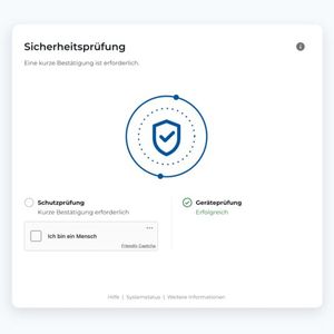 Vor der Anmeldung am CANCOM-Portal prüft eine Sicherheitsabfrage Gerät und Benutzer, dafür erweitert CANCOM die Keycloak-Anmeldung von grommunio um ein Captcha.(Bild:  Joos - CANCOM)