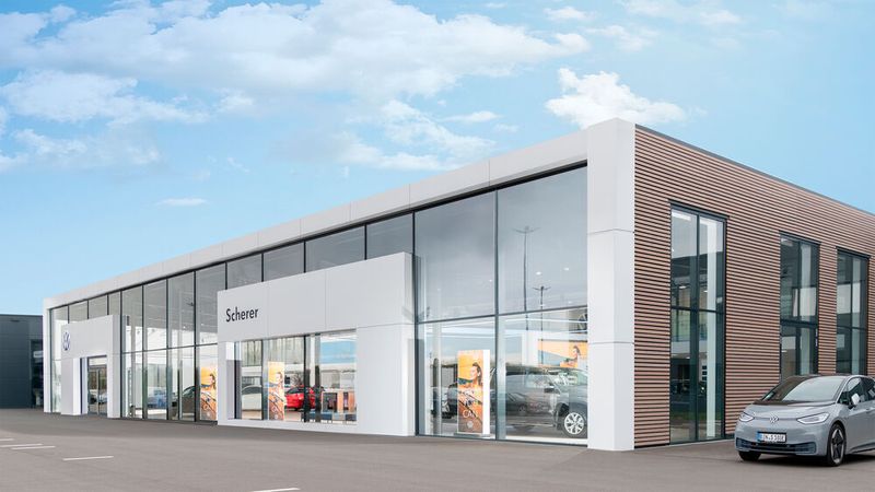 Der neue VW-Showroom der Scherer-Gruppe ... (Bild: Scherer-Gruppe)