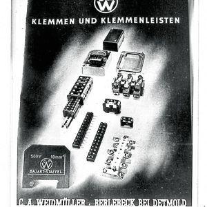 Umschlagseite des ersten Katalogs von Weidmüller