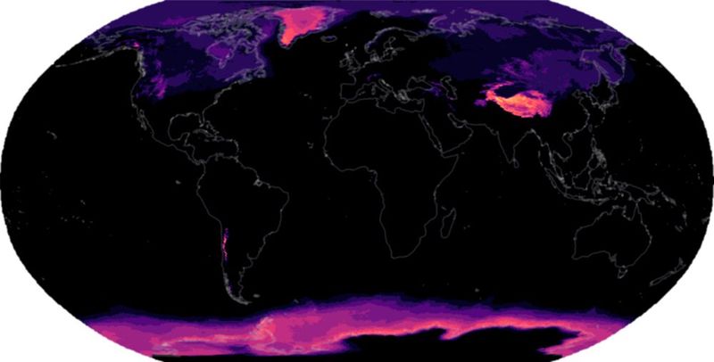 In Polarregionen und extremen Höhenlagen könnte sich die Umwandlung von Sonnenstrahlung in Wasserstoff durchaus lohnen. (Bild: Energy&Env.Science. doi: 10.1039/d1ee00650a.)