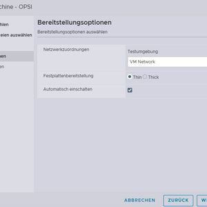 Im Rahmen der Bereitstellung kann auch die VM angepasst werden, auf der OPSI betrieben wird.(Bild:  Joos)