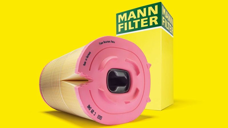 Der patentierte Luftfilter C 29 046 für Nutzfahrzeuge mit einer Abscheideleistung von 99,98 Prozent.(Bild:  Mann+Hummel)