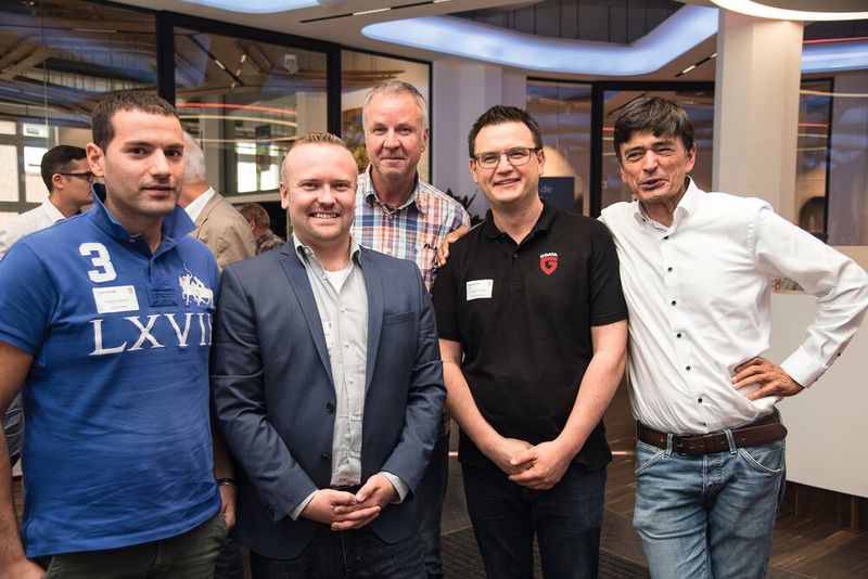 v.l. Sadettin Özsayici (Anton Gerl), Sebastian Schöbel (Anton Gerl), Volker Franz (Franz IT Service), Max Sonderfeld (G DATA) und Michael Gray (HG-Systeme). (Alexandra Roth / fotoagentur-roth)