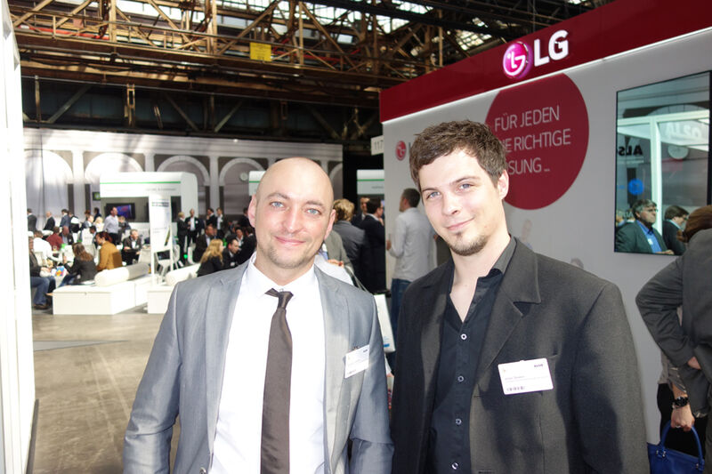 Sebastian Klemm (l.) und Julian Spieker, Computercentrum, ließen sich inspirieren. (Bild: IT-BUSINESS)