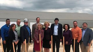 Dr. Stephan Glander, CEO BYK, Alison Avery, president BYK USA Nafta and Bob Frawley, director of Stork's Gulf Coast Operations with BYK's executive team at the ground breaking ceremony for the Garamite Project at Gonzales, Texas. (Business Wire)