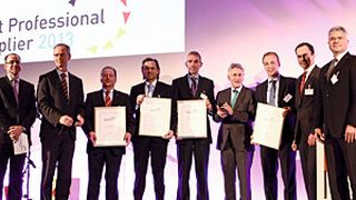V.l. Christian Knechtel (PwC), Wolfgang Beisler (Carl Hanser Verlag), Thomas Bergen (Gebr. Kemmerich GmbH), Oliver Bludau (Berghoff GmbH), Christian Wallstabe (Wallstabe & Schneider GmbH & Co. KG), Staatssekretär Dr. Bernhard Heitzer, Björn Hassink (MBH Maschinenbau & Blechtechnik GmbH), Dr. Jochen Köckler (Deutsche Messe AG), Marius Möller (PwC). (Bild: Berghoff)