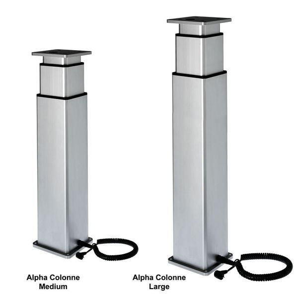 Die Grundfläche der schlanken Alpha Colonne misst 150 x 150 mm in der Baugröße Medium und 190 x 190 mm in der Baugröße Large (RK Rose+Krieger GmbH)