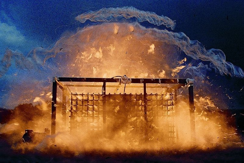 Kontrollierte Gasexplosion in der Spadeadam-Testanlage von Advantica  (Bild: Advantica)