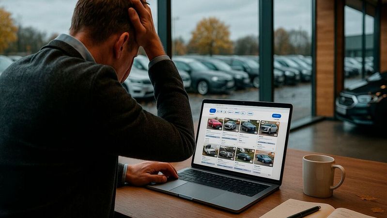 Eine neue Reservierungsfunktion der britischen Autobörse Auto Trader lässt Händler zu Massenkündigungen aufrufen.(Bild:  Dall-E / Auto Trader / KI-generiert)