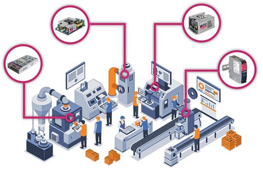 Stabile AC DC Netzteile für die DIN Schiene sind essenziell für Steuerungen und Sensorik in der Industrie. (Bild:  Traco)