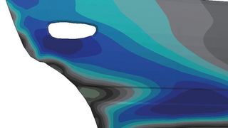 Schweißverzug an einer Autotür – resultierend aus thermischer Dehnung beim Schweißen. (Dynaweld)