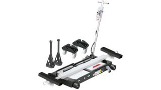 Im Lieferumfang des Geräts  sind eine Radgreifergabel, Wegbegrenzer sowie Sicherheits- und Rückschlagventil enthalten. (Bild: GYS)