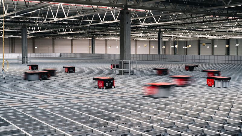 Kleinteile werden in einem Autostore gelagert.  (Bild: Daimler Truck AG)