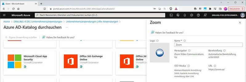 Azure AD bringt einen umfangreichen Vorlagenkatalog zur Integration von Unternehmensanwendungen mit. Azure AD bringt einen umfangreichen Vorlagenkatalog zur Integration von Unternehmensanwendungen mit.