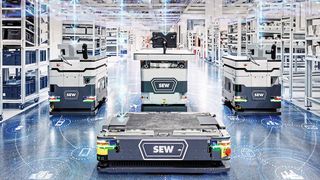 Mobile Systeme aus dem Maxolution-Lösungsportfolio von SEW-Eurodrive ermöglichen neue Lösungen in Produktion und Logistik für alle Branchen.  (Bild: SEW-Eurodrive)