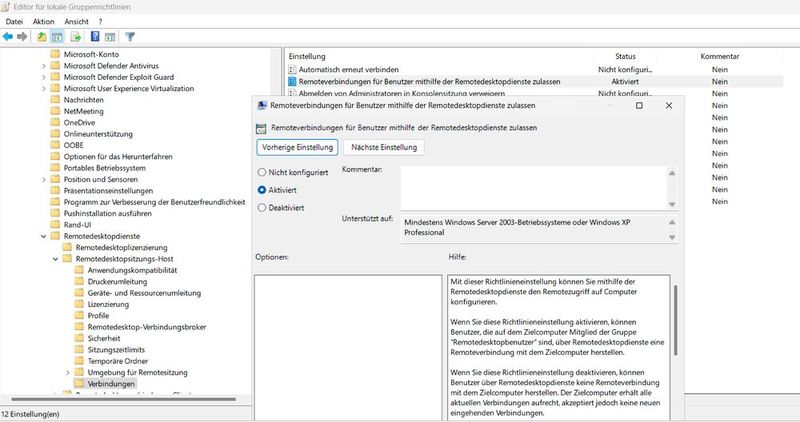 Gruppenrichtlinien konfigurieren den Zugriff über Remotedesktopdienste zentral und legen fest, ob Benutzer RDP-Verbindungen herstellen dürfen. (Bild: vitki (Gemini) / KI-generiert)