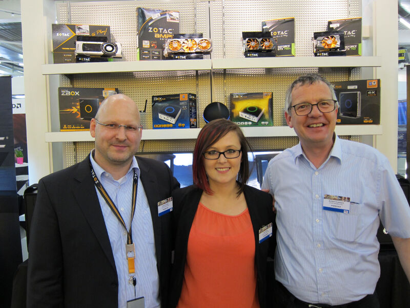 Horst Günther, Karin Bart und Norbert Kuperjans, ZOTAC (Bild: IT-BUSINESS)