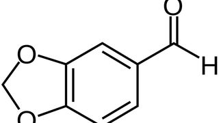 Strukturformel des Vanille-Mandel-Aromas Piperonal (gemeinfrei)