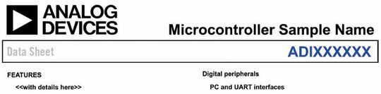 Figure 14. Microcontroller data sheet.(Source:  Analog Devices)