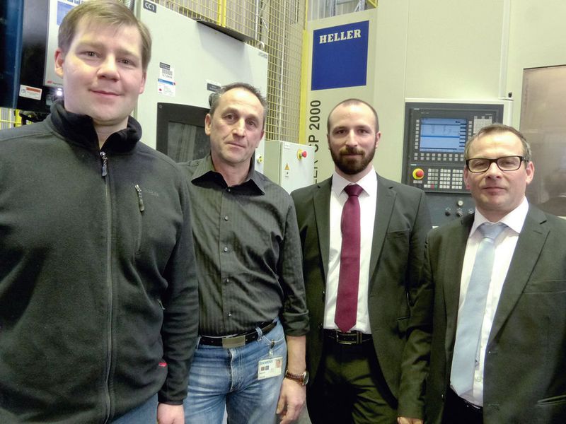 Frank Strothmann, Rolf Gritl, Sebastian Spanfelner und Holger Langer (v. l. n. r.): «Dieses Projekt war für uns alle eine Fülle an neuen Erkenntnissen. Aufgrund der geforderten Genauigkeiten und einer wirtschaftlichen Fertigung entwickelte sich ein völlig anderes, so nicht vorhersehbares Konzept.» (Heller)