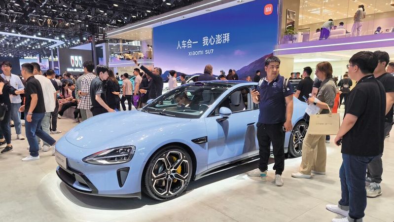 Auf Messen ist der Xiaomi SU7 ein Publikumsmagnet.(Bild:  sp-x)